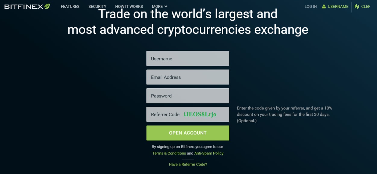 bitfinex referral code iJEOS8Lrjo